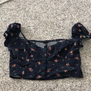 button up crop top